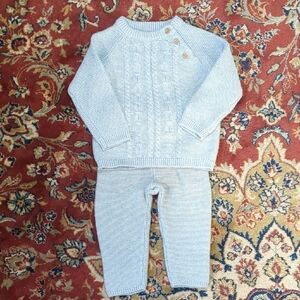 Little Planet Baby Kids 2-Piece Cable-Knit Sweater Set Size 6 Months